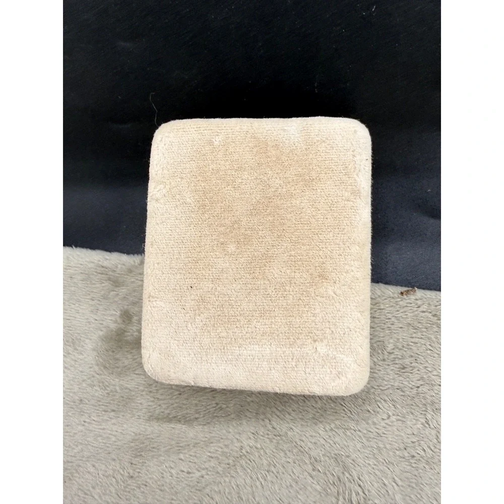 Vintage Black Hills Gold Jewelry Presentation Box Tan Velvet Satin Lined Small